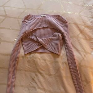 Purple cropped sweater that’s gently worn